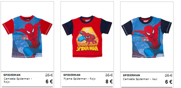 camisetas spiderman