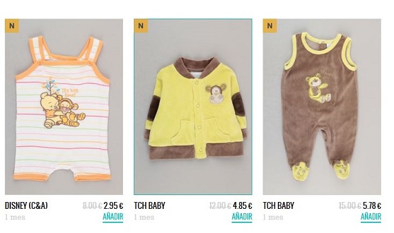 Percentil ropa bebé